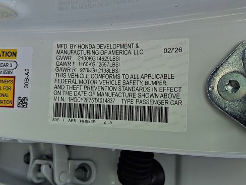 New 2026 Honda Accord SE image 14