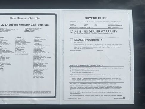 Used 2017 Subaru Forester 2.5i Premium w/ Popular Package #1A AWD/4WD image 27