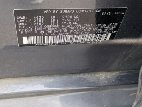 Used 2020 Subaru Legacy Limited w/ Popular Package #3 image 41