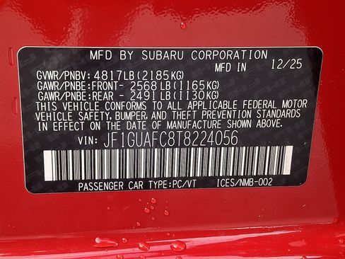 Certified 2026 Subaru Impreza 2.0i Sport AWD/4WD image 27