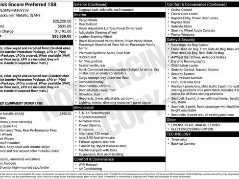 Used 2021 Buick Encore Preferred image 2