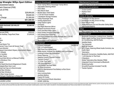 Used 2022 Jeep Wrangler Sport AWD/4WD image 6