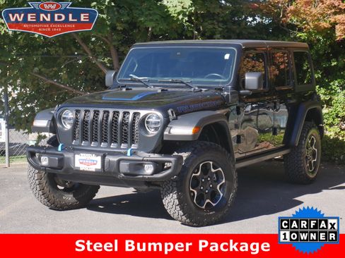 Used 2021 Jeep Wrangler Unlimited Rubicon 4xe w/ Steel Bumper Group image 1