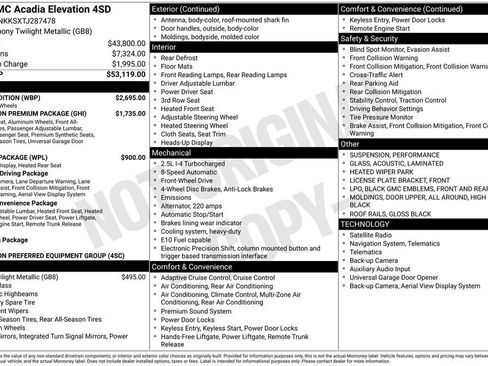 New 2026 GMC Acadia Elevation w/ Black Edition FWD image 47
