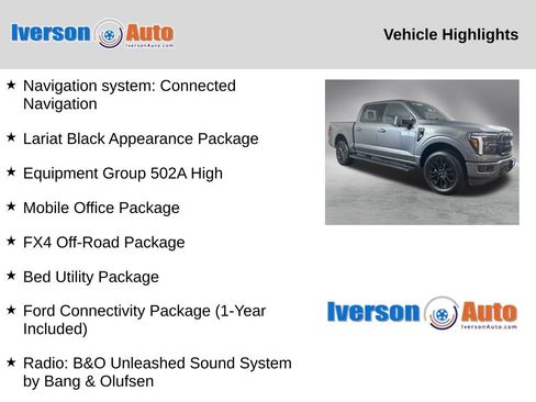 Used 2026 Ford F150 Lariat w/ Equipment Group 502A High AWD/4WD image 2