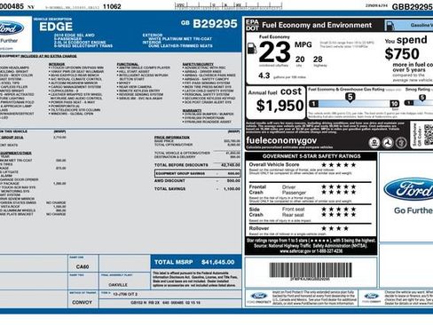 Used 2016 Ford Edge SEL w/ Equipment Group 201A AWD/4WD image 1