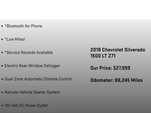 Used 2018 Chevrolet Silverado 1500 LT w/ All Star Edition AWD/4WD image 12