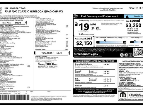 Used 2021 RAM 1500 Classic Warlock w/ Luxury Group AWD/4WD image 3