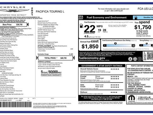 Used 2021 Chrysler Pacifica Touring-L image 3