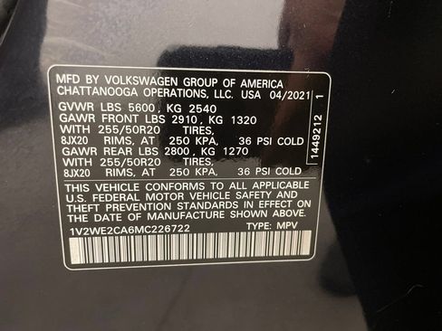 Used 2021 Volkswagen Atlas Cross Sport SE w/ V6 Towing Package FWD image 30