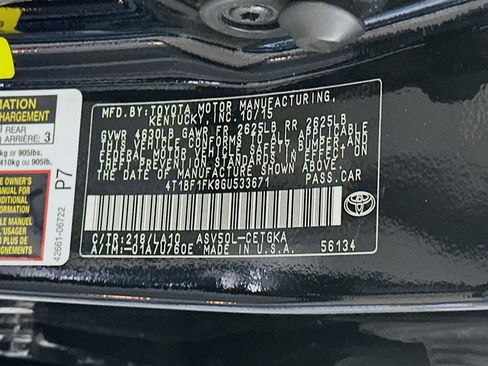 Used 2016 Toyota Camry XLE w/ Moonroof Package image 12