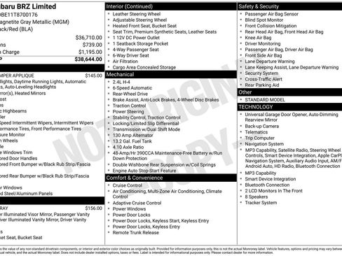 Certified 2026 Subaru BRZ Limited RWD image 31