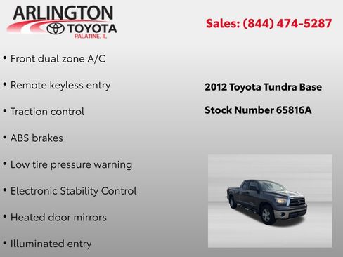 Used 2012 Toyota Tundra 4x4 Double Cab w/ Tow Pkg image 2