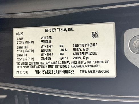 Used 2023 Tesla Model 3 Standard Range RWD image 12