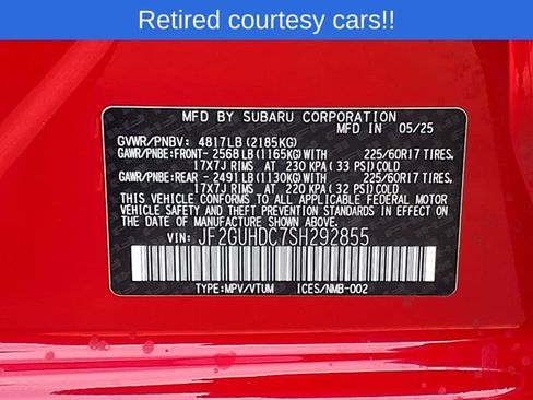 Certified 2025 Subaru Crosstrek 2.0i Premium AWD/4WD image 10