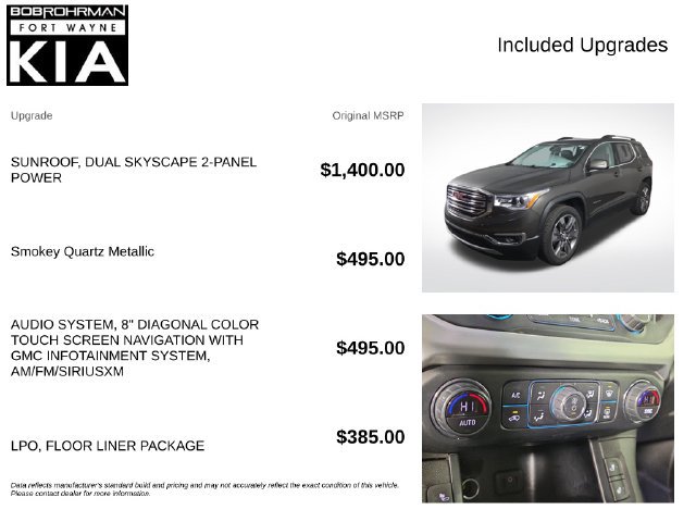 Used 2019 GMC Acadia SLT w/ LPO, Floor Liner Package FWD image 4