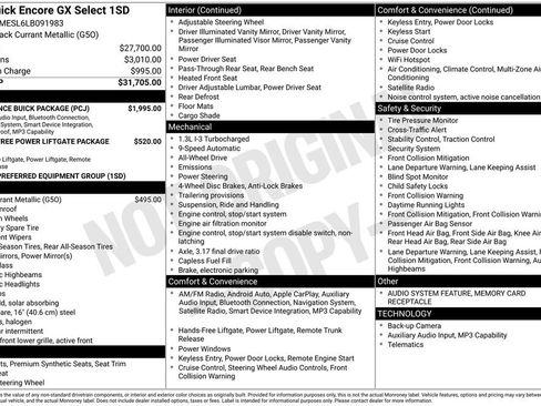 Used 2020 Buick Encore GX Select w/ Experience Buick Package AWD/4WD image 17
