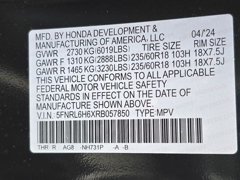 Used 2024 Honda Odyssey EX-L image 37