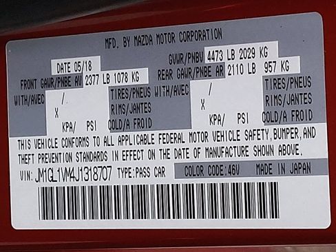 Used 2018 MAZDA MAZDA6 Touring image 33