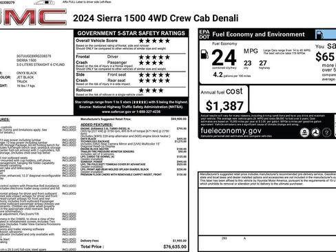 Used 2024 GMC Sierra 1500 Denali w/ Technology Package image 46