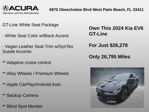 Used 2024 Kia EV6 GT-Line w/ GT-Line White Seat Package image 6