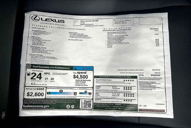 New 2026 Lexus RX 350 Premium w/ Accessory Package (2T) AWD/4WD image 14