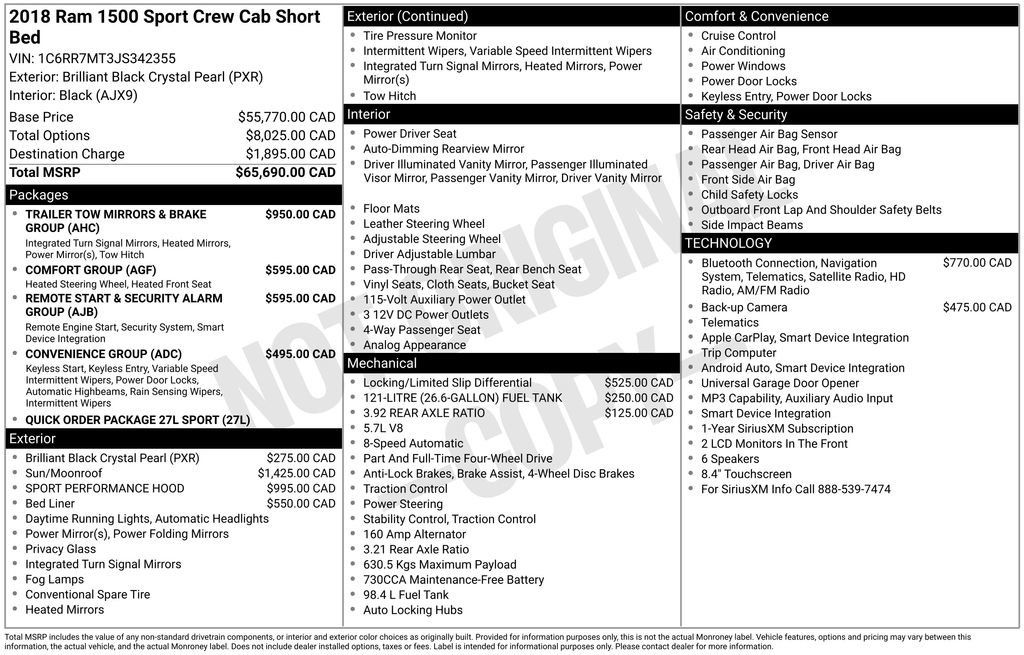 Used 2018 RAM 1500 Sport AWD/4WD image 10