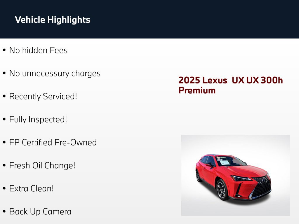 Used 2025 Lexus UX 300h FWD w/ Cold Area Package image 74