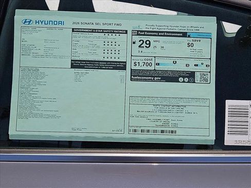 New 2026 Hyundai Sonata SEL FWD image 17