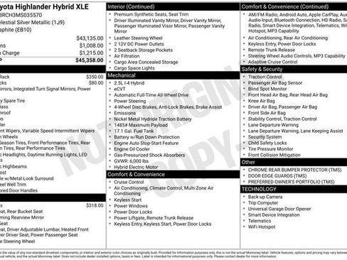 Used 2021 Toyota Highlander XLE AWD/4WD image 9