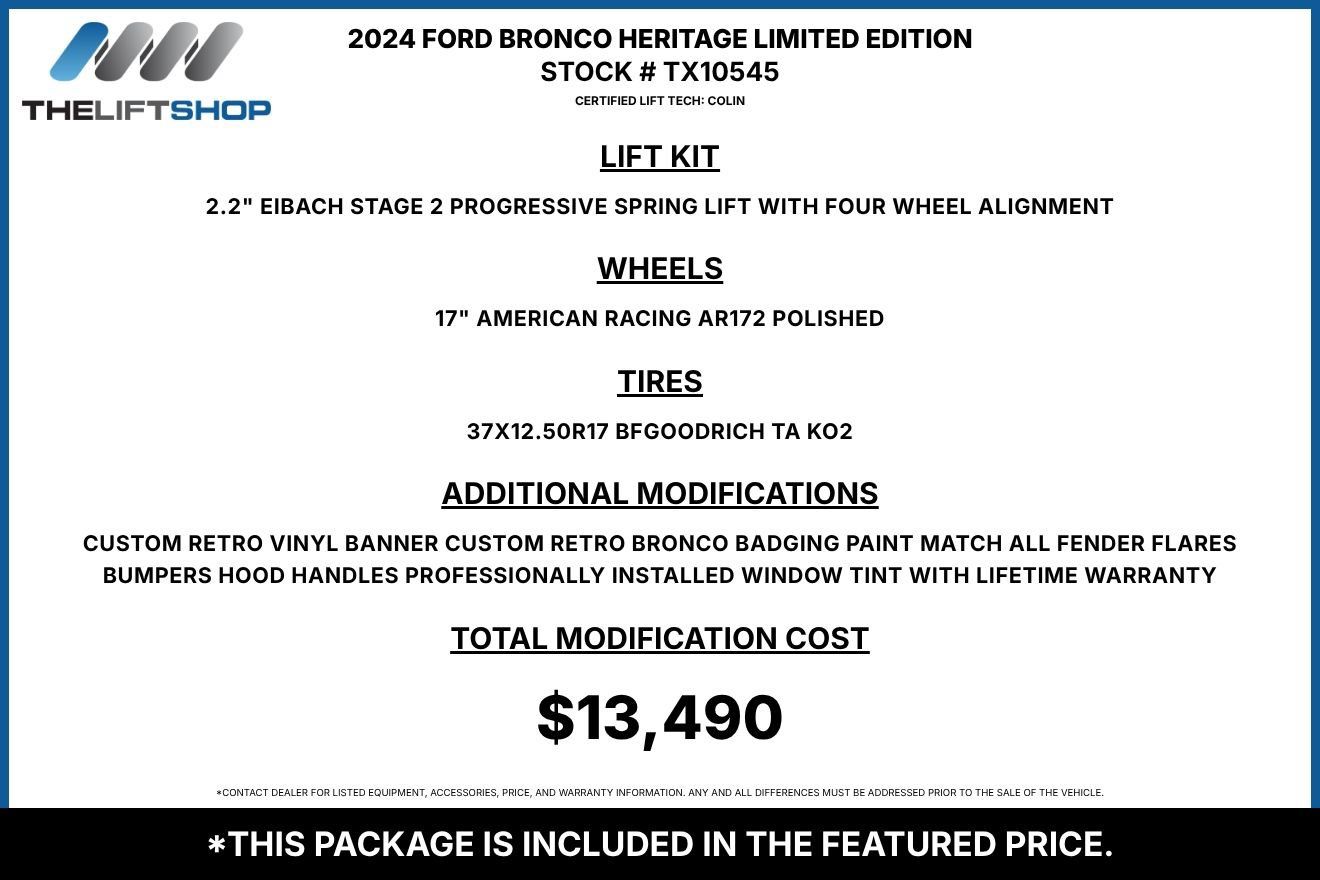 Used 2024 Ford Bronco Heritage Edition AWD/4WD image 2
