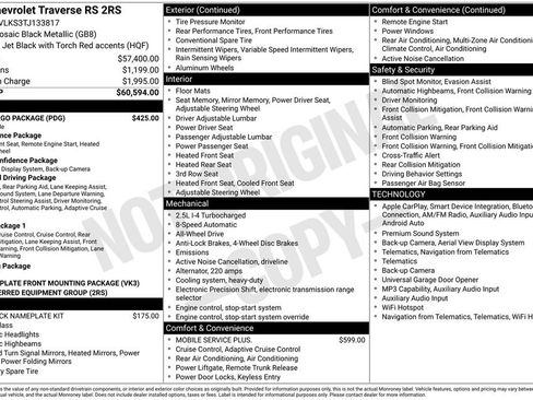 Used 2026 Chevrolet Traverse RS w/ LPO, Cargo Package AWD/4WD image 21