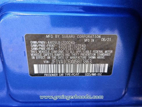 Used 2021 Subaru WRX Premium w/ Popular Package #3 (IZT) image 14