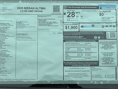 New 2025 Nissan Altima 2.5 SR image 16