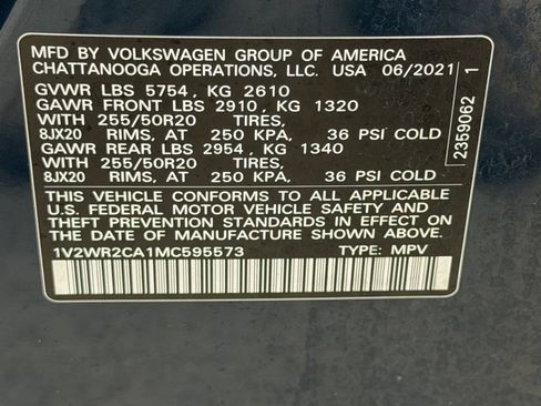 Used 2021 Volkswagen Atlas SE FWD image 23