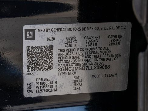 Used 2020 Chevrolet Trax Premier w/ LPO, Cargo Package image 35