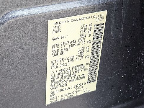 Used 2020 Nissan Murano SV w/ Cargo Package FWD image 26