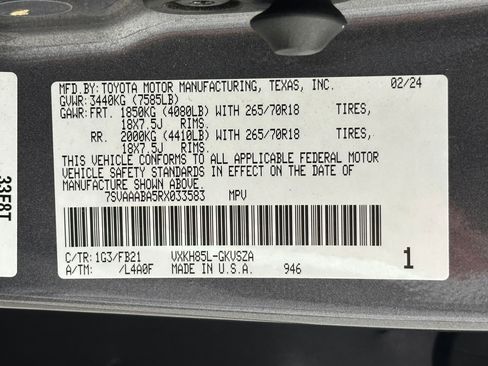 Used 2024 Toyota Sequoia SR5 w/ TRD Off-Road Package image 30