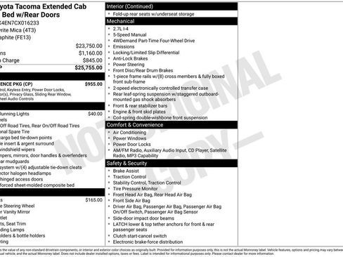 Used 2012 Toyota Tacoma 4x4 Access Cab w/ Convenience Pkg image 29