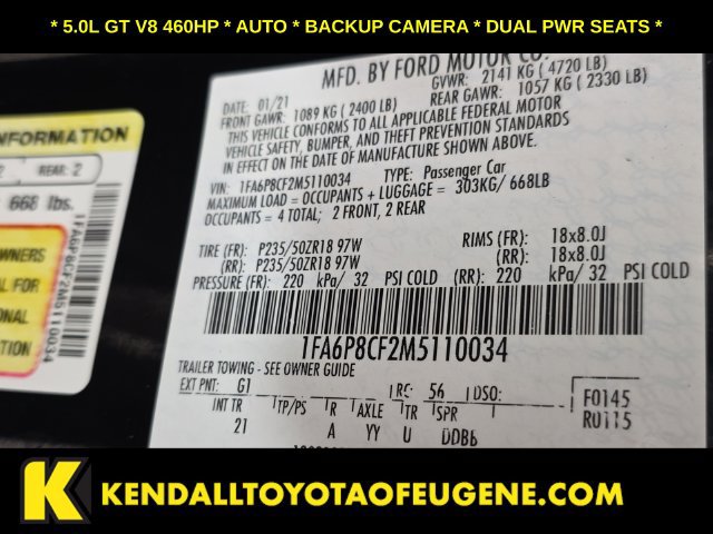 Used 2021 Ford Mustang GT RWD image 10