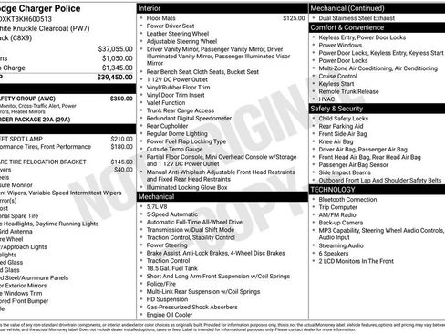 Used 2019 Dodge Charger Police w/ Fleet Safety Group image 6