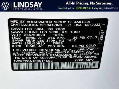 Used 2023 Volkswagen Atlas SE w/ Panoramic Sunroof Package AWD/4WD image 26