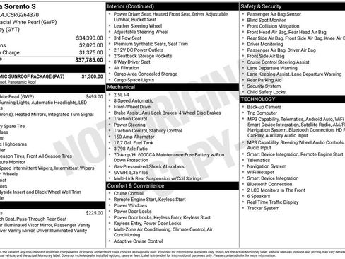 Used 2024 Kia Sorento S w/ Panoramic Sunroof Package FWD image 3