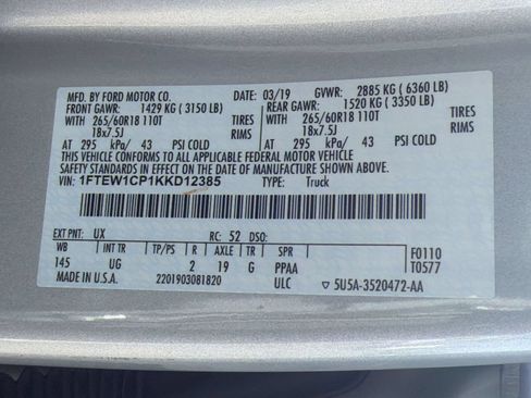 Used 2019 Ford F150 XLT w/ Equipment Group 301A Mid RWD image 18