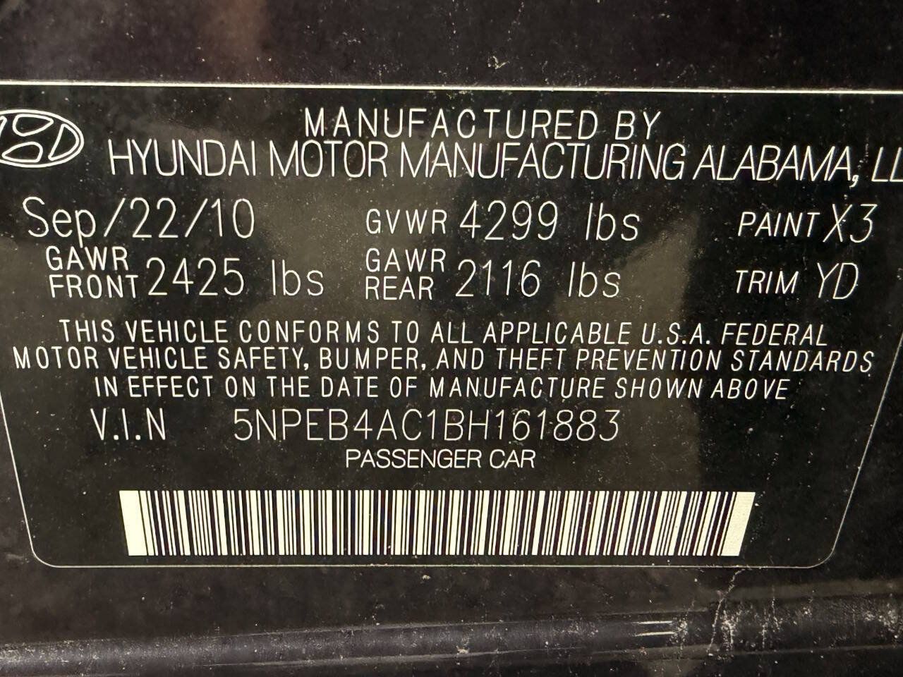 Used 2011 Hyundai Sonata GLS FWD image 21