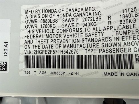 New 2026 Honda Civic Sport image 16