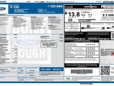 Used 2016 Ford F150 Lariat w/ Equipment Group 502A Luxury AWD/4WD image 31