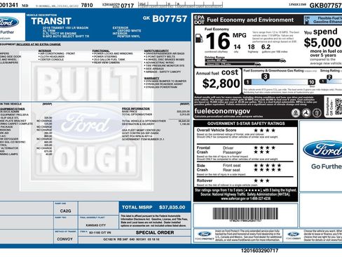 Used 2016 Ford Transit 150 XL RWD image 1