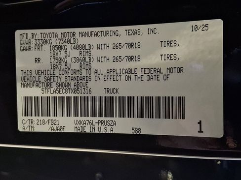 New 2026 Toyota Tundra SR5 w/ TRD Off-Road Package image 18