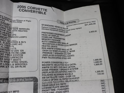 Used 2005 Chevrolet Corvette Convertible w/ Preferred Equipment Group RWD image 44